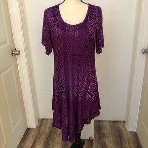 NWT! Greater Good purple black tunic | Free Size